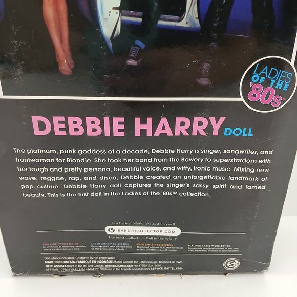 Barbie Debbie Harry Doll Blondie Ladies of the 80s Pink Label 2009 Collector NOB - Picture 8 of 16